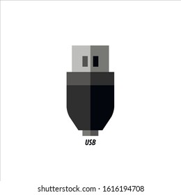 USB plug on a white background.