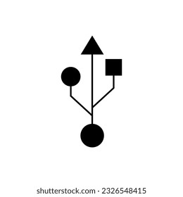 USB Port. Connection, Device Symbol.