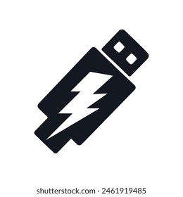 Ilustraciones vectoriales De Silueta De Unidad De Puerto Usb,