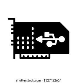 USB port glyph icon