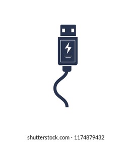 USB port icon, USB charging plug icon