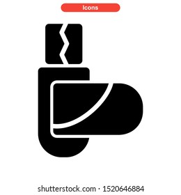 USB port icon isolated sign symbol vector illustration - high quality black style vector icons
