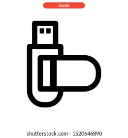 USB port icon isolated sign symbol vector illustration - high quality black style vector icons
