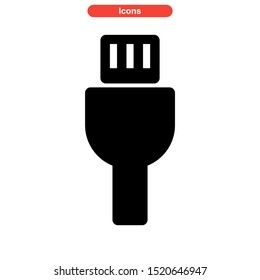 USB port icon isolated sign symbol vector illustration - high quality black style vector icons
