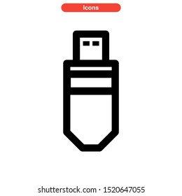 USB port icon isolated sign symbol vector illustration - high quality black style vector icons

