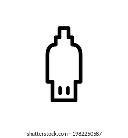 USB port icon, Line Vector graphics