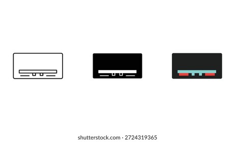 Icono de puerto USB establecido en diferente estilo
