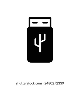 icono de puerto usb estilo sólido