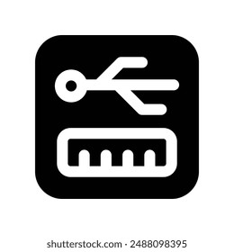 icono de puerto usb. icono de glifo de Vector para su Sitio web, móvil, presentación y diseño de logotipo.