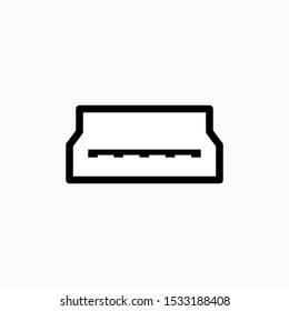 
USB Port Icon - Vector, Sign and Symbol for Design, Presentation, Website or Apps Elements. 