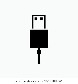 USB Port Icon - Vector, Sign and Symbol for Design, Presentation, Website or Apps Elements. 
