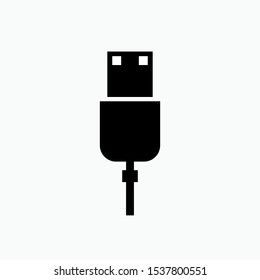 USB Port Icon - Vector, Sign and Symbol for Design, Presentation, Website or Apps Elements. 