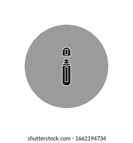 usb port on white background, icon vector