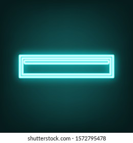 Usb port sign. Cyan neon icon in the dark. Bluring. Luminescence. Illustration.