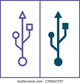 Archivo vectorial del símbolo del puerto USB