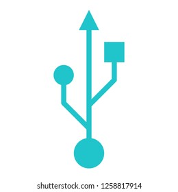 USB port symbol Universal Serial Bus sign. This design graphic element is saved as a vector illustration in the EPS file format.