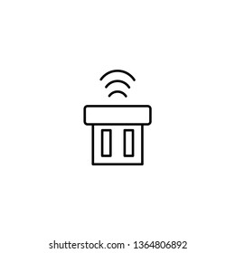 USB portable modem line icon. Wireless usb modem outline vector icon