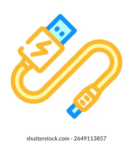 ícone de cores usb vetor. sinal usb. símbolo isolado ilustração