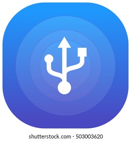 USB Purple - blue circular UI/UX App Icon / Logo Design