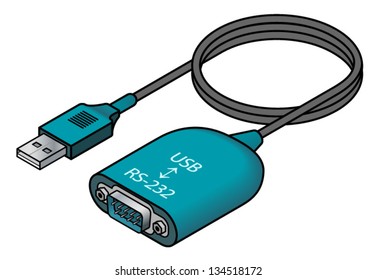 A USB to RS-232 serial DB-9 converter/adapter.