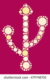 usb shape vector design by color point