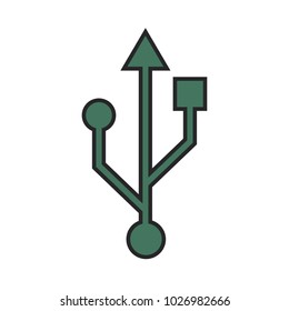 Usb sign icon