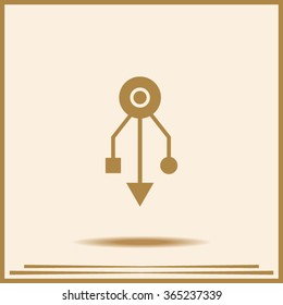USB sign icon