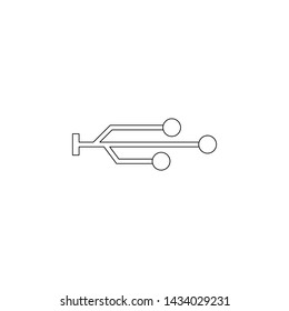 USB sign icon. Element of web for mobile concept and web apps icon. Outline, thin line icon for website design and development, app development