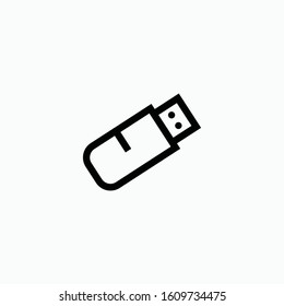 usb sign icon vector isolated