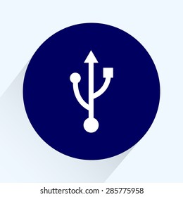 USB sign icons, vector illustration. Flat design style