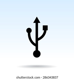 USB sign icons, vector illustration. Flat design style