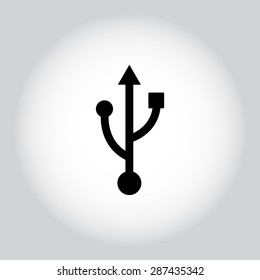USB sign icons, vector illustration. Flat design style