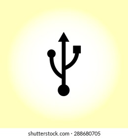 USB sign icons, vector illustration. Flat design style