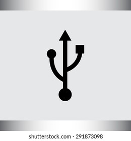 USB sign icons, vector illustration. Flat design style