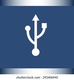 USB sign icons, vector illustration. Flat design style