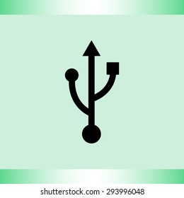USB sign icons, vector illustration. Flat design style