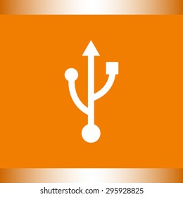 USB sign icons, vector illustration. Flat design style