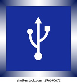 USB sign icons, vector illustration. Flat design style