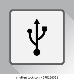 USB sign icons, vector illustration. Flat design style