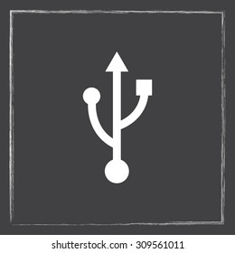 USB sign icons, vector illustration. Flat design style