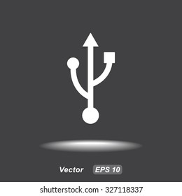 USB sign icons, vector illustration. Flat design style