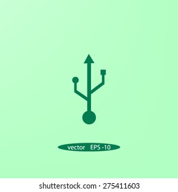 USB Sign Vector Icon Design