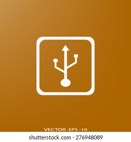 USB Sign Vector Icon Design