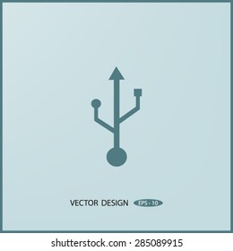 USB Sign Vector Icon Design