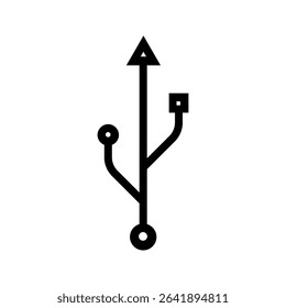 USB SIGN Vector Illustration, USB icon isolated on white background. USB symbol. Flash disk sign vector symbol.. eps 10 .icon vector color aris