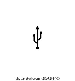 USB simple flat icon vector illustration