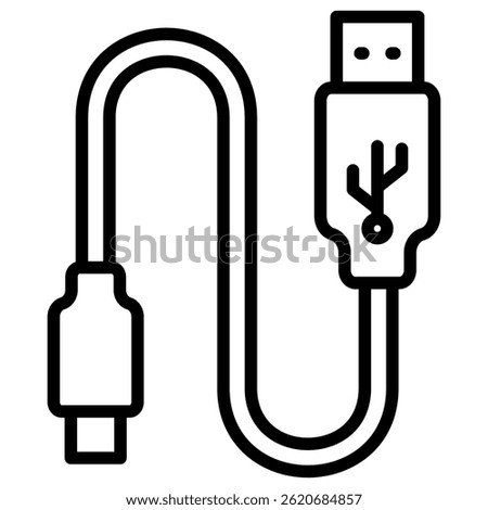 Usb Simple Icon Vector Illustration Concept