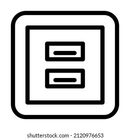 usb socket line icon vector. usb socket sign. isolated contour symbol black illustration