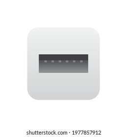 USB socket vector element .