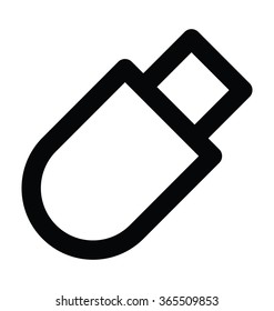 
USB Stick Bold Line Vector Icon
